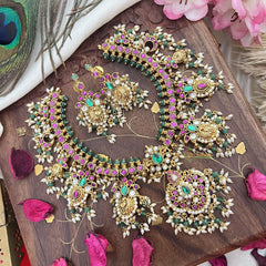 Vriksham Exquisite Short Guttapusalu Neckpiece-Rice Pearls-G18147