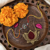 Vriksham Rakshabandhan Sliver Plated Peacock Rakhi-RB157