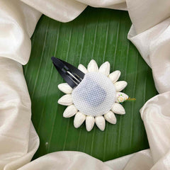 Vriksham Jasmine Bud & Red Green Kemp Stone Tic Tac Clip Flower Accessories-KH1276