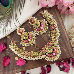 Vriksham Unique Maanga Chandbali Pendant Neckpiece-Pearls-G18150