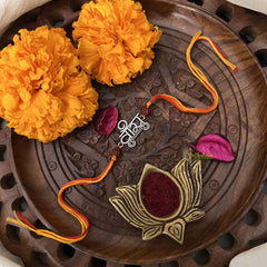 Vriksham Rakshabandhan Sliver Plated Veera Name Rakhi-RB165