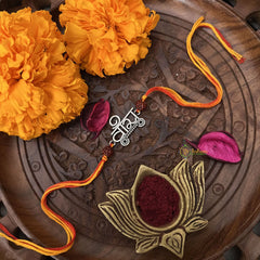 Vriksham Rakshabandhan Sliver Plated Veera Name Rakhi-RB165