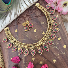 Vriksham Jalebi Style Reversible Maanga Short Neckpiece-G18129