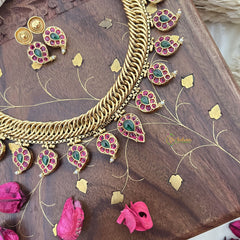 Vriksham Jalebi Style Reversible Maanga Short Neckpiece-G18129