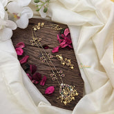 Vriksham Exclusive Peacock Pendant Chain-Golden Bead-Red Green-G15692