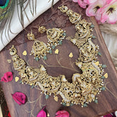 Vriksham AD Stone Lakshmi With Peacock & Elephant Short Neckpiece-G18132