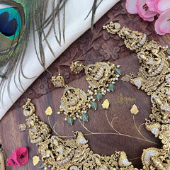 Vriksham AD Stone Lakshmi With Peacock & Elephant Short Neckpiece-G18132