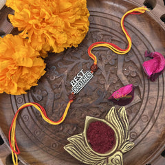 Vriksham Rakshabandhan Sliver Plated Best Brother Rakhi-RB178