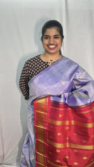 Vriksham Lavender with Red Korvai Thirubuvanam Silk Saree-Pure Silk-VS4360