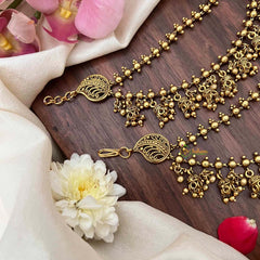 Vriksham Traditional Mango Motif Jhumka Drop Gold Bead Double Layer Maatil-G21414