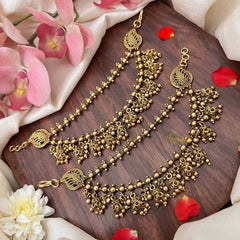 Vriksham Traditional Mango Motif Jhumka Drop Gold Bead Double Layer Maatil-G21414