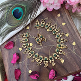 Vriksham Exquisite Designer Short Neckpiece-Green-G18134