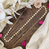 Vriksham Elegant Gold Look Alike AD Stone Thin Hipchain-White-G17154