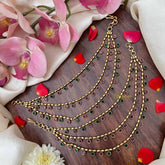 Vriksham Vintage Gold Finish With Petite Red Green Drops 3-Layer Maatil-G21413