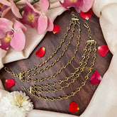 Vriksham Antique Gold Finish 3-Layer Spiral Motif Maatil-G21419