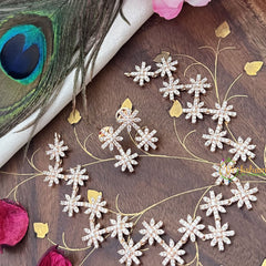 Vriksham AD Stone Floral Rose Gold Short Neckpiece-G18120