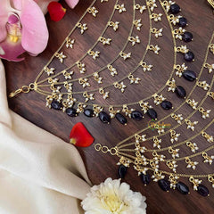 Vriksham Bridal 5-Layer Royale Stone & Pearls Droplet Purple Bead Maatil-G21418