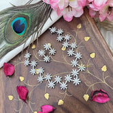 Vriksham AD Stone Floral Silver Short Neckpiece-G18122