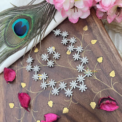 Vriksham AD Stone Floral Silver Short Neckpiece-G18122