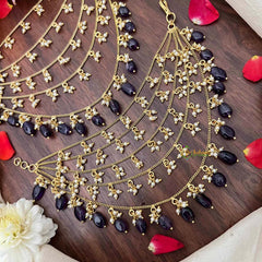 Vriksham Bridal 5-Layer Royale Stone & Pearls Droplet Purple Bead Maatil-G21418