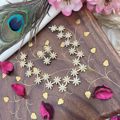 Vriksham AD Stone Floral Golden Short Neckpiece-G18121