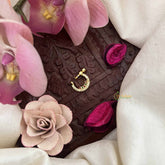 Vriksham Chand Bali Style Press Naths/Nose Pin-Red White & Green-G20734