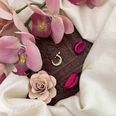 Vriksham Chand Bali Style Press Naths/Nose Pin-Red White & Green-G20732