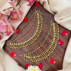 Vriksham Bahubali Style Gold-Finish 3 Layer With Gold Bead Maatil-G21408