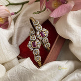 Premium Red White Victorian Diamond Bridal Bangles - G11988