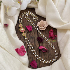 Vriksham Floral Moggapu Pearl Chain-Red White- J2639