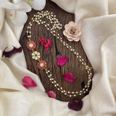 Vriksham Floral Moggapu Pearl Chain-Red White- J2643