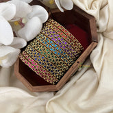 Vriksham Multi Color Silk Thread Triangle Kundan Stone Bangle Return Gift-RG206