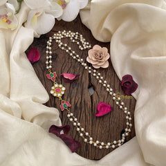 Vriksham Designer Lotus Moggapu Pearl Chain-J2657