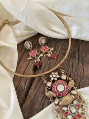 Exquisite Jadau Kundan Hasli Choker - J1843