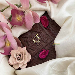 Vriksham Premium Dot Style Press Naths/Nose Pin-Red White-G20740