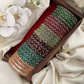 Vriksham Stone Studded Multi-Color Traditional Bangles Set Return Gift-G19980