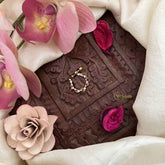 Vriksham Elegant Floral Style Press Naths/Nose Pin-White Red-G20705