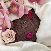 Vriksham Elegant Floral Style Press Naths/Nose Pin-Red-G20706