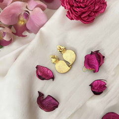 Vriksham Royal Radiance Manga Kundan Jadau Stud Earrings-Red White & Green-J3658