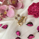Vriksham Vintage Floral Kundan Earrings with Pearl Clusters Kundan Jadau Jhumkas-J3667