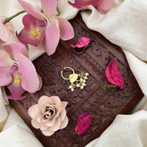 Vriksham Heritage Kundan Nath with Pearl Danglers Kundan Jadau Septum Ring-White-J3925