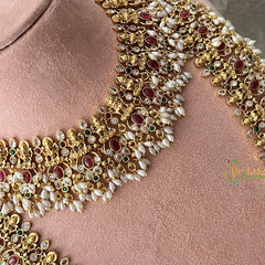 Vriksham Premium Temple Lakshmi Guttapusalu Bridal Set-G18179