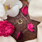 Vriksham Classic 5 Leaf Style Septum Ring-White-G21460