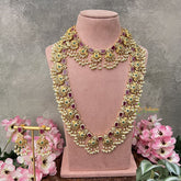 Vriksham Ruby and Emerald Stone Guttapusalu Bridal Set-G18181