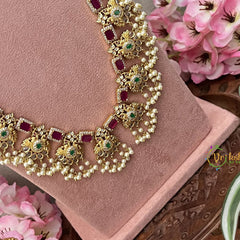 Vriksham Ruby and Emerald Stone Guttapusalu Bridal Set-G18181