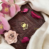 Vriksham  Antique Floral Style Gold-Toned Kundan Jadau Septum Ring-Red White-J3920