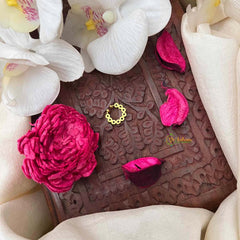 Vriksham Round Dot Floral Style Septum Ring-Red White Green-G21457