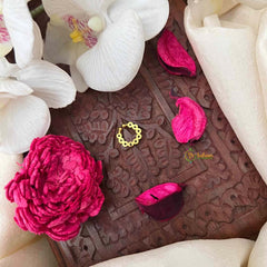 Vriksham Round Dot Floral Style Septum Ring-White-G21459