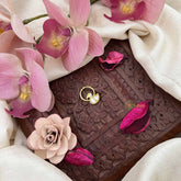 Vriksham Duck Style Gold-Toned Kundan Jadau With White Septum Ring-J3900