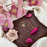 Vriksham Duck Style Gold-Toned Kundan Jadau With Red White & Green Septum Ring-J3902